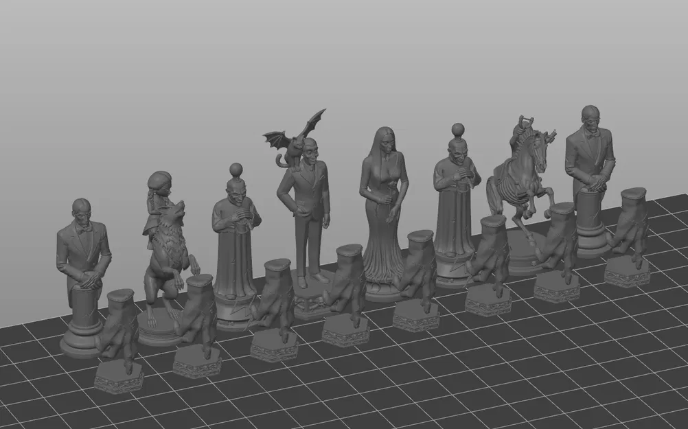 Bộ Cờ Vua Gia Đình Addams - Quân Cờ Gothic - Image 22