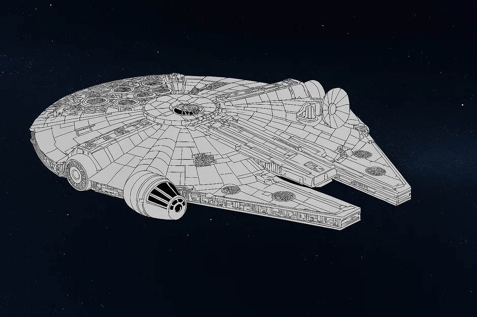 Mô hình Millennium Falcon 3D chi tiết cao, in nguyên khối - Image 4