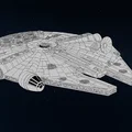 Mô hình Millennium Falcon 3D chi tiết cao, in nguyên khối - Thumbnail 4