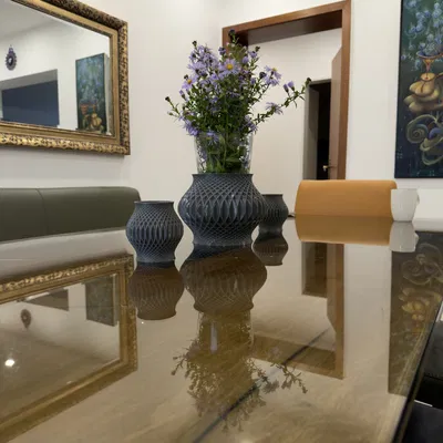 Chậu Hoa 3D Hình Học Tham Số