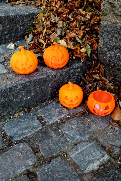 Trang Trí Halloween Hình Bí Ngô (4 phiên bản, có loại dùng đèn trà) - Image 20