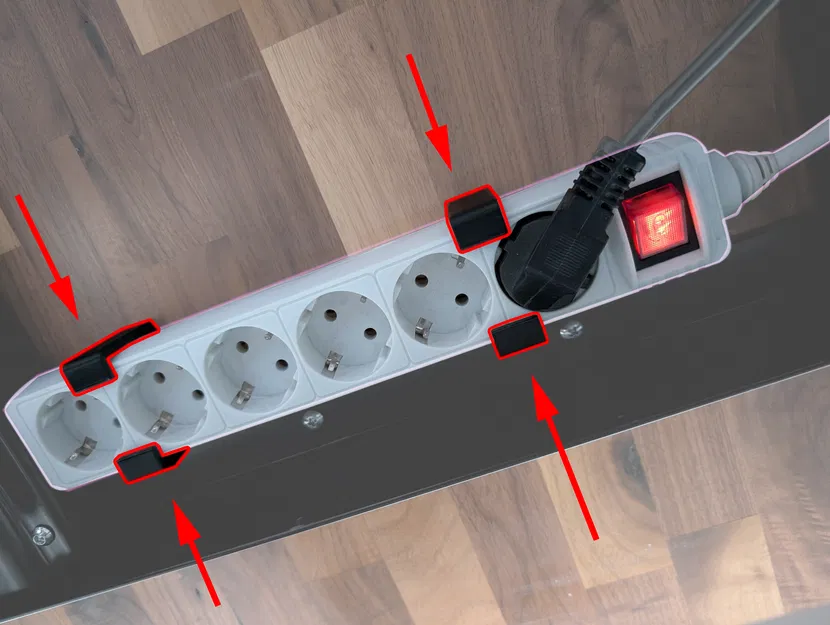 Kẹp Gắn Tường Ổ Cắm Điện 48cm & 53cm - Image 1