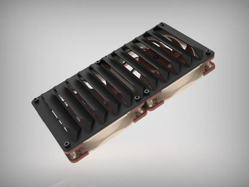 Lưới Chắn Quạt 240mm Dạng Lam Gió Góc Cạnh - Image 1