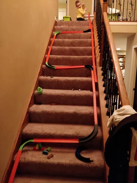 Đường đua Hot Wheel Rẽ 90 độ, Nghiêng 10 độ có Khớp nối Cải tiến (Bán kính 100mm, 150mm, 200mm) - Image 5