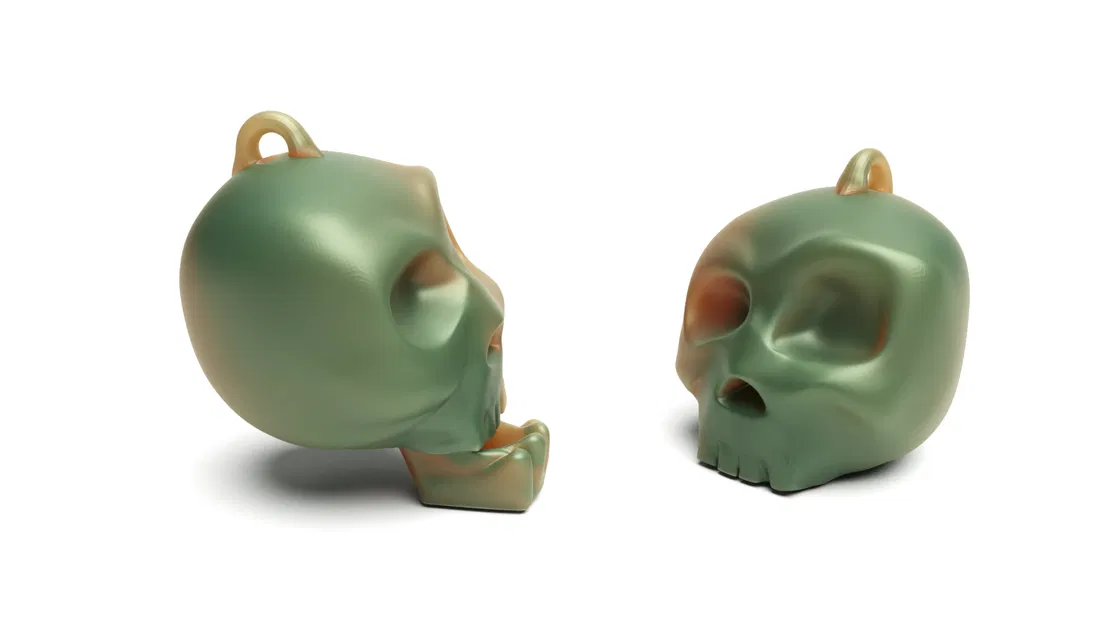 Bộ Nhẫn và Móc Khóa Đầu Lâu Khớp Nối Fidget Skull - Image 2