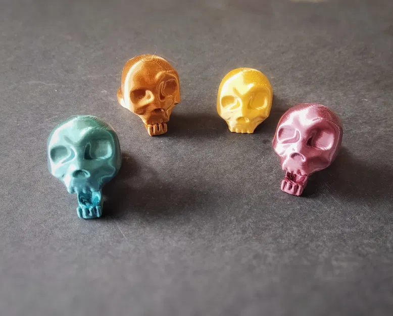 Bộ Nhẫn và Móc Khóa Đầu Lâu Khớp Nối Fidget Skull - Image 8