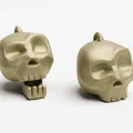 Bộ Nhẫn và Móc Khóa Đầu Lâu Khớp Nối Fidget Skull - Thumbnail 9