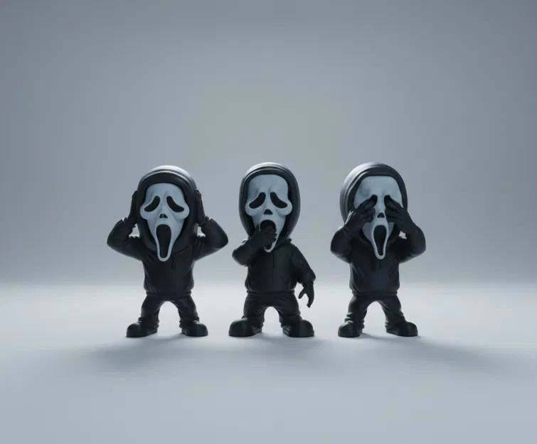 Ghostface - Mô Hình Tượng Trưng "Không Thấy, Không Nghe, Không Nói" - Image 1