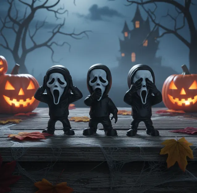 Ghostface - Mô Hình Tượng Trưng "Không Thấy, Không Nghe, Không Nói" - Image 2