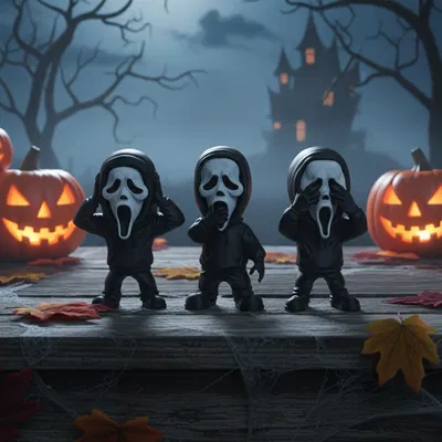 Ghostface - Mô Hình Tượng Trưng "Không Thấy, Không Nghe, Không Nói"