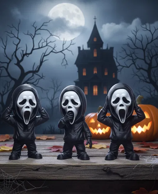 Ghostface - Mô Hình Tượng Trưng "Không Thấy, Không Nghe, Không Nói" - Image 3