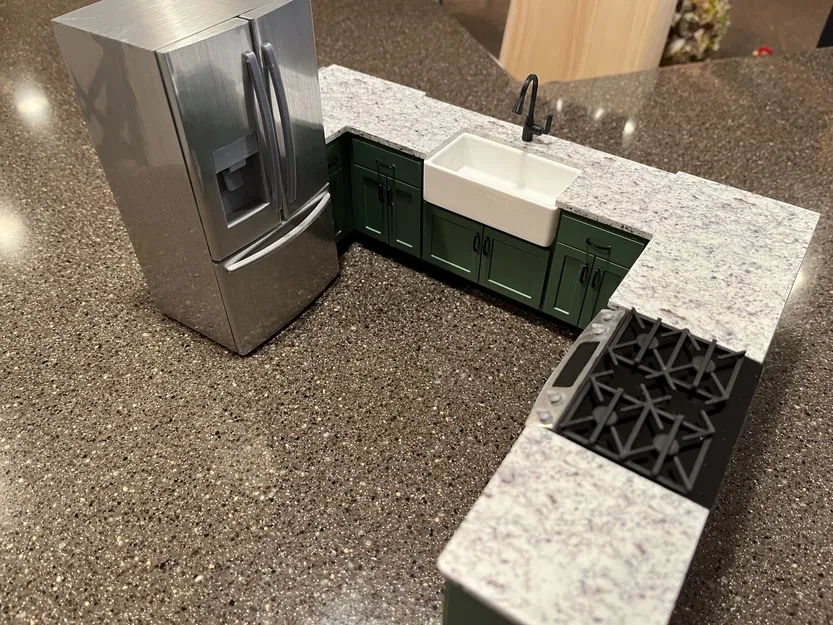 Tủ Lạnh Nhà Búp Bê Tỉ Lệ 1:12 - Image 3