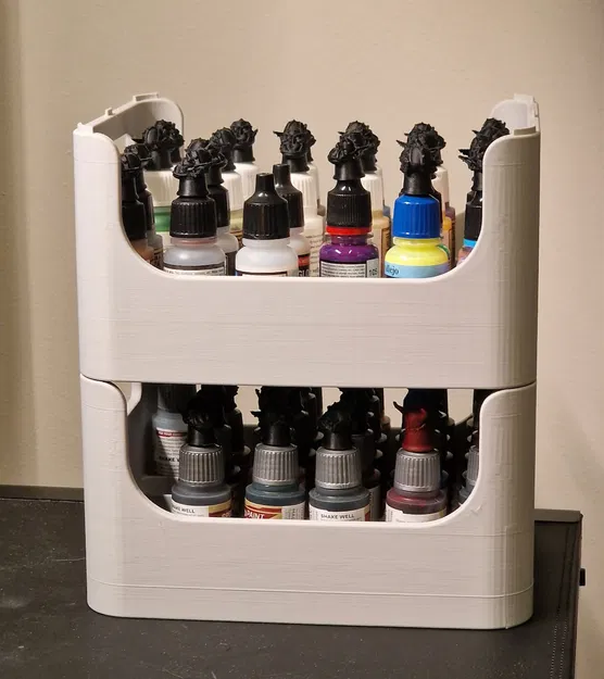 Taller Stack 'n Paint: Hộp đựng chai sơn Vallejo / Army Painter xếp chồng - Image 1