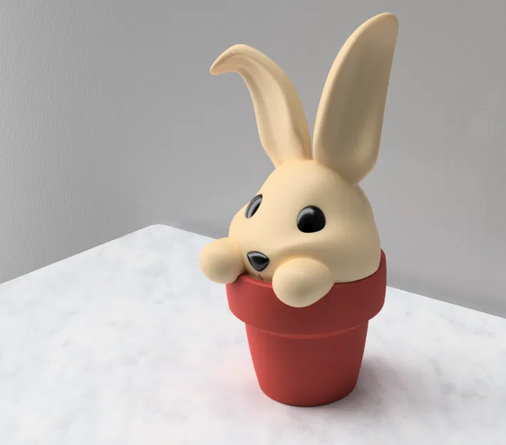 Chậu Thỏ Con - Đơn và Đa vật liệu - Image 4