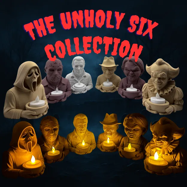 Bộ Sưu Tập The Unholy Six: Chân Nến Tealight Kinh Dị - Image 1