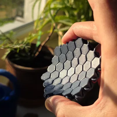 Vải Lục Giác Flex - In Liền Và Khớp Nối Hai Mặt