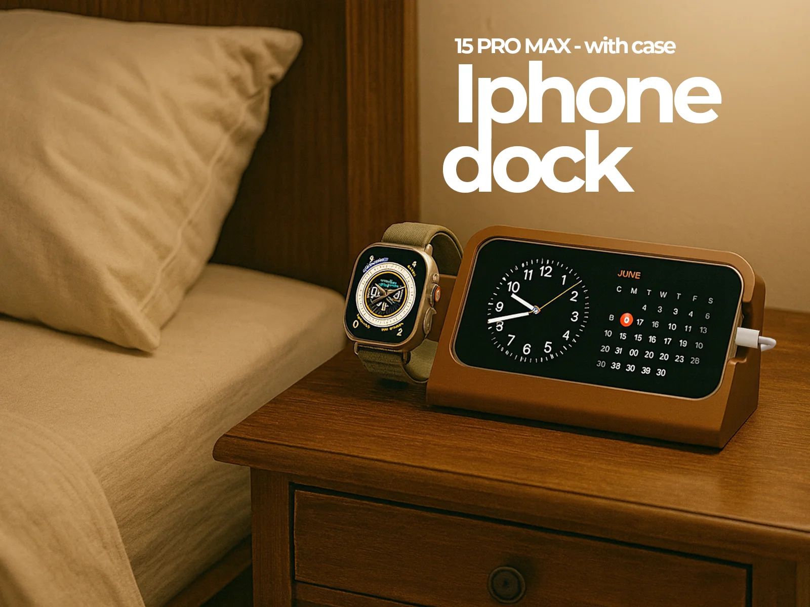 Đế Sạc iPhone 15 Pro Max Có Khe Cắm Cho Ốp Lưng Có Vòng 1