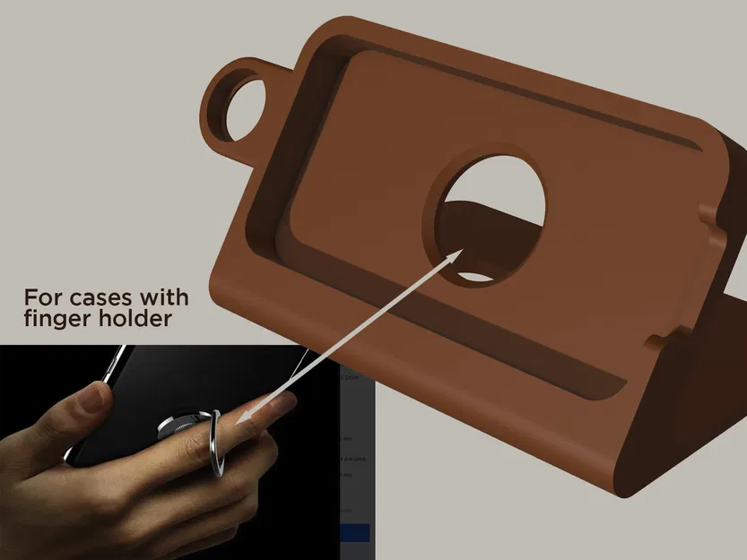 Đế Sạc iPhone 15 Pro Max Có Khe Cắm Cho Ốp Lưng Có Vòng - Image 3