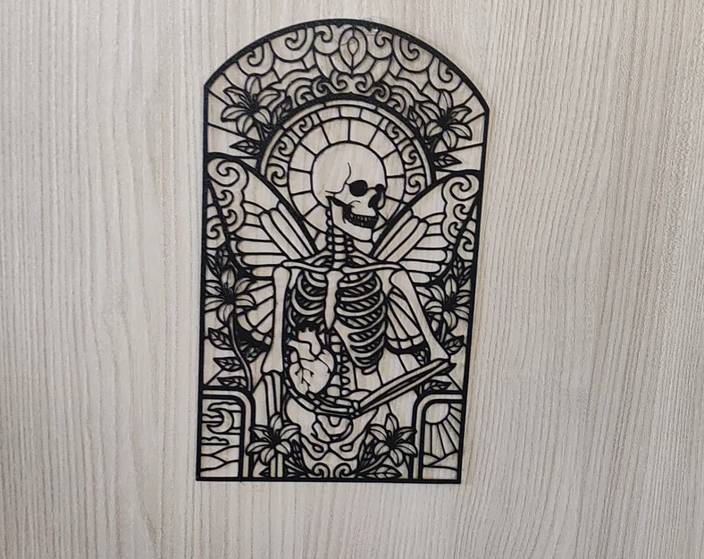 Tranh Bộ Xương Tiên Nữ Trang Trí Halloween 2D - Image 1