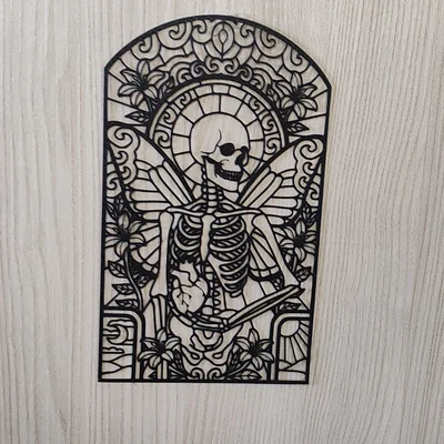 Tranh Bộ Xương Tiên Nữ Trang Trí Halloween 2D