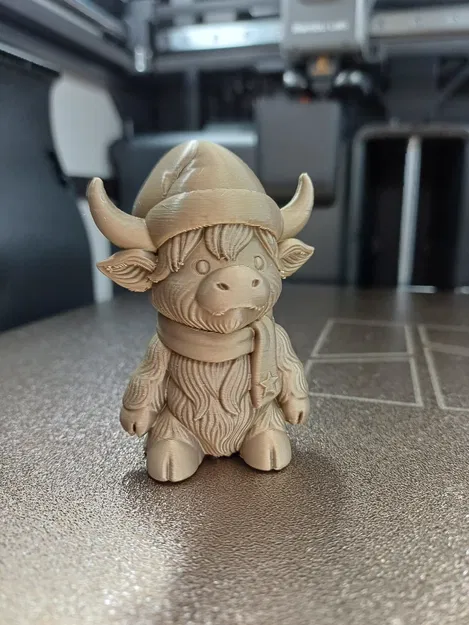 Mô hình Bò Cao Nguyên Giáng Sinh dễ thương - Image 1