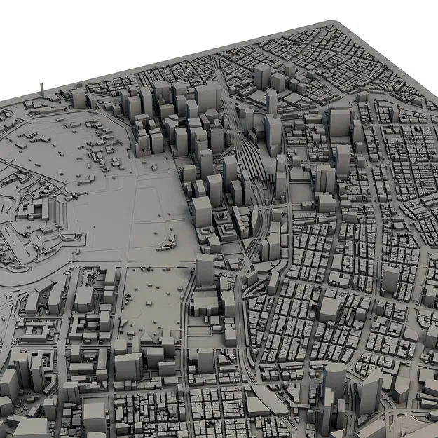 Mô Hình 3D Thành Phố Tokyo Nhật Bản - Cảnh Quan Đô Thị In Được - Kiến Trúc Siêu Đô Thị Nhật Bản - Image 2