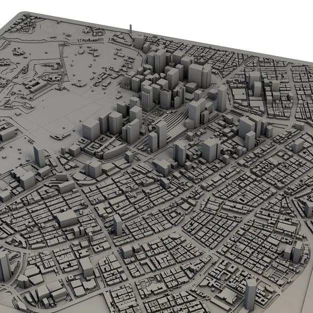 Mô Hình 3D Thành Phố Tokyo Nhật Bản - Cảnh Quan Đô Thị In Được - Kiến Trúc Siêu Đô Thị Nhật Bản - Image 3