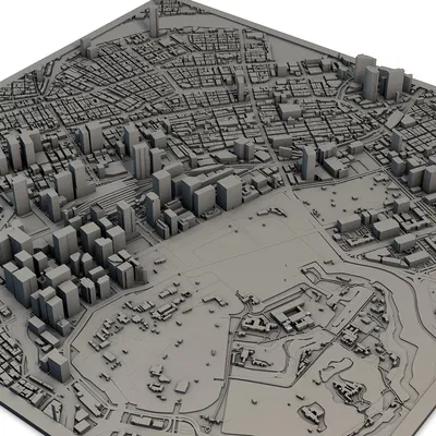 Mô Hình 3D Thành Phố Tokyo Nhật Bản - Cảnh Quan Đô Thị In Được - Kiến Trúc Siêu Đô Thị Nhật Bản