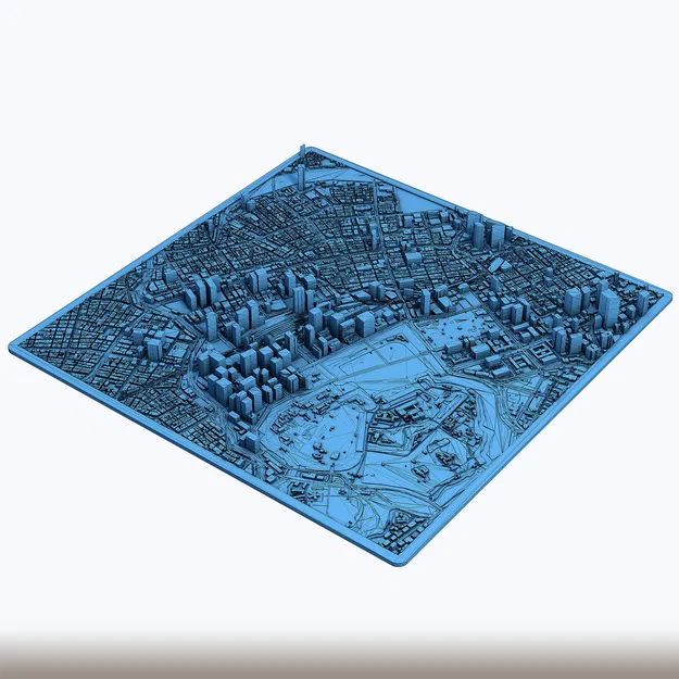 Mô Hình 3D Thành Phố Tokyo Nhật Bản - Cảnh Quan Đô Thị In Được - Kiến Trúc Siêu Đô Thị Nhật Bản - Image 6