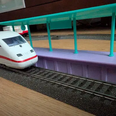 Sân ga Tàu hỏa H0, Bahnsteig Eisenbahnstation 1:87