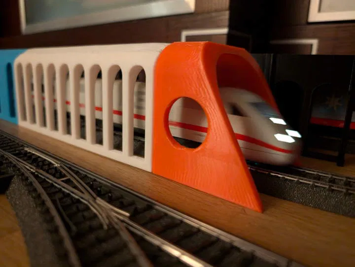 H0 Tunnel / Tunnel Ray Gỗ như Brio/Ikea tỉ lệ 1:87 - Image 2