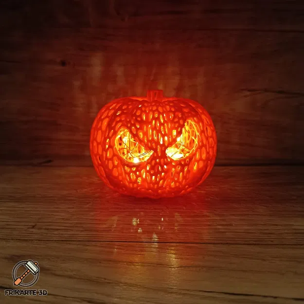 Trái Bí Ngô Halloween Voronoi | Kiểu Jack Skellington Cách Điệu - Image 2