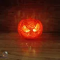 Trái Bí Ngô Halloween Voronoi | Kiểu Jack Skellington Cách Điệu - Thumbnail 2