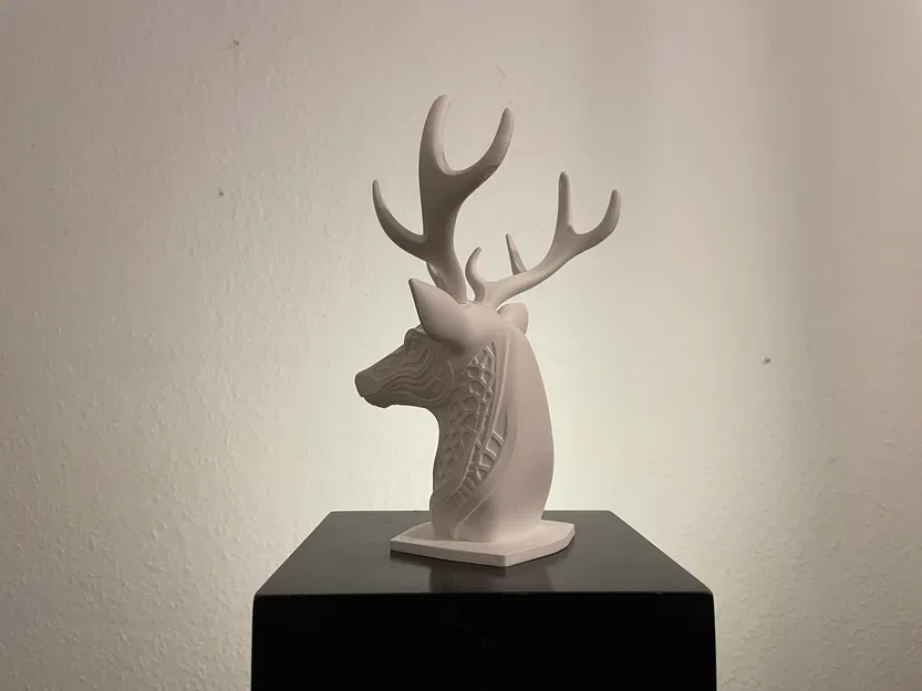 Tượng Đầu Hươu Hexa - Điêu Khắc Hình Học Độc Đáo - Image 3