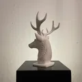 Tượng Đầu Hươu Hexa - Điêu Khắc Hình Học Độc Đáo - Thumbnail 3