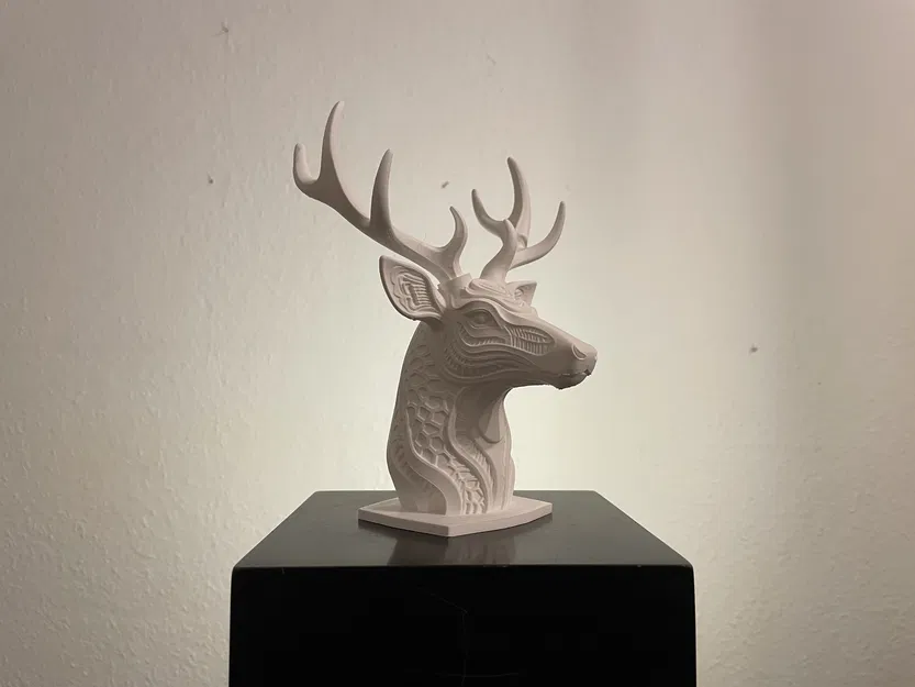 Tượng Đầu Hươu Hexa - Điêu Khắc Hình Học Độc Đáo - Image 4