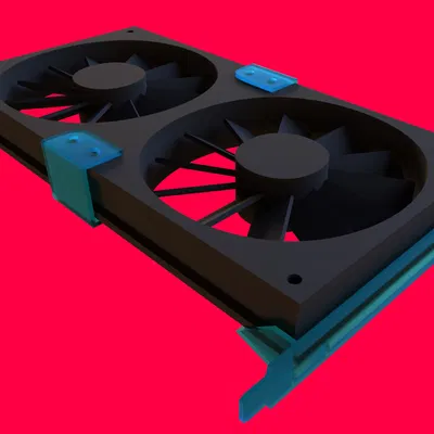 In 3D Khe PCIe cho Quạt 120mm Thay thế quạt GPU