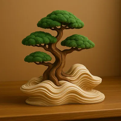 Tác Phẩm Điêu Khắc Cây Bonsai "Zen"