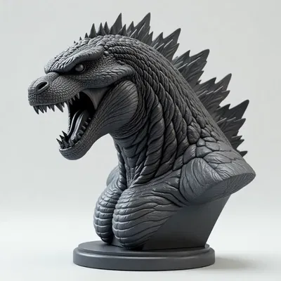 Tượng Bán Thân Godzilla Chân Thực