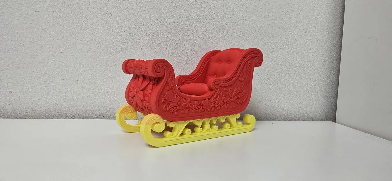 Xe Trượt Tuyết Ông Già Noel – Trang Trí Giáng Sinh 3D - Image 1