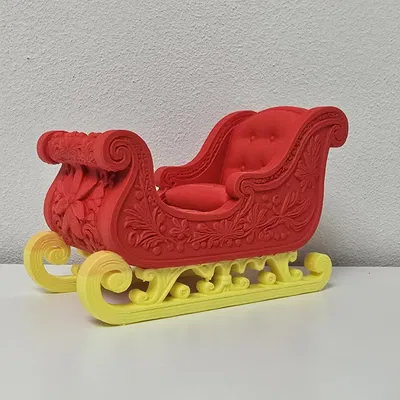 Xe Trượt Tuyết Ông Già Noel – Trang Trí Giáng Sinh 3D