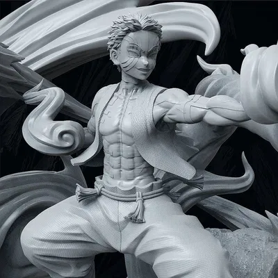 Mô Hình 3D Akaza - Demon Slayer
