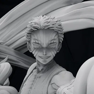 Mô Hình 3D Akaza - Demon Slayer