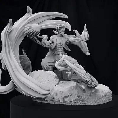 Mô Hình 3D Akaza - Demon Slayer