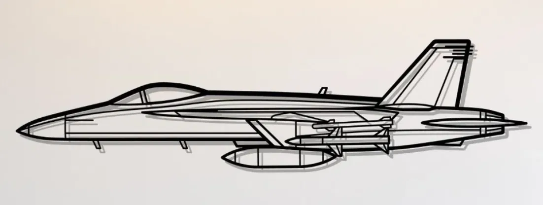 Nghệ thuật treo tường McDonnell Douglas F-18 Hornet - Image 1