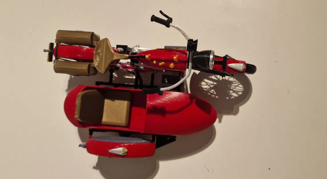 Mô hình Indian Scout 1:10 600cc 1928 có thùng xe - Image 4