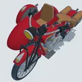 Mô hình Indian Scout 1:10 600cc 1928 có thùng xe - Thumbnail 12