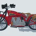 Mô hình Indian Scout 1:10 600cc 1928 có thùng xe - Thumbnail 17