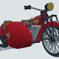 Mô hình Indian Scout 1:10 600cc 1928 có thùng xe - Thumbnail 23