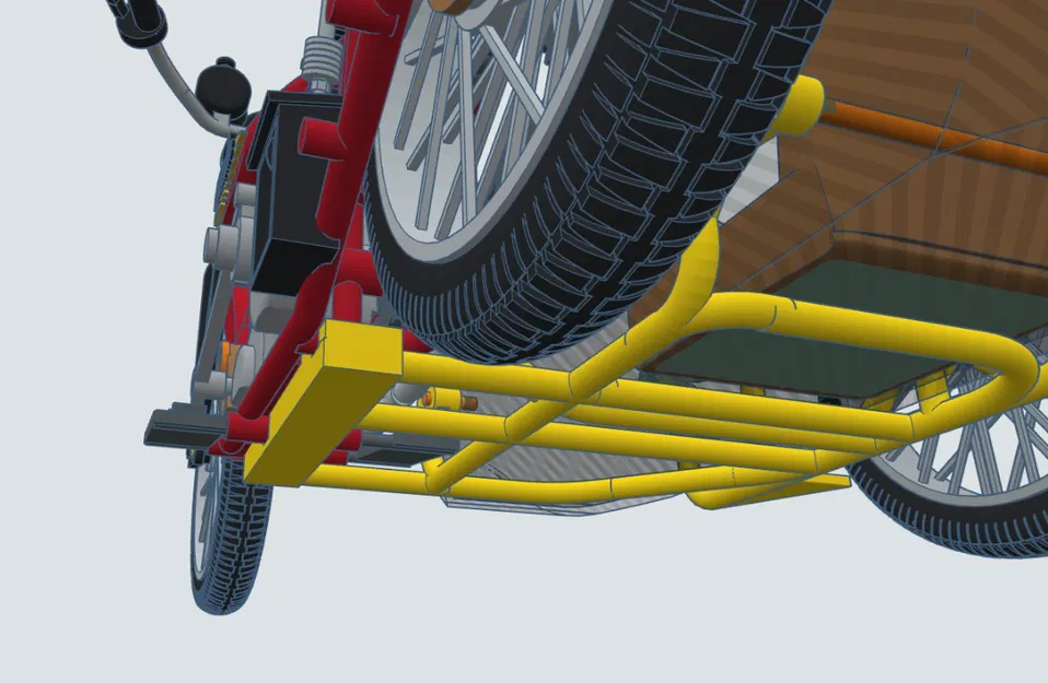 Mô hình Indian Scout 1:10 600cc 1928 có thùng xe - Image 24